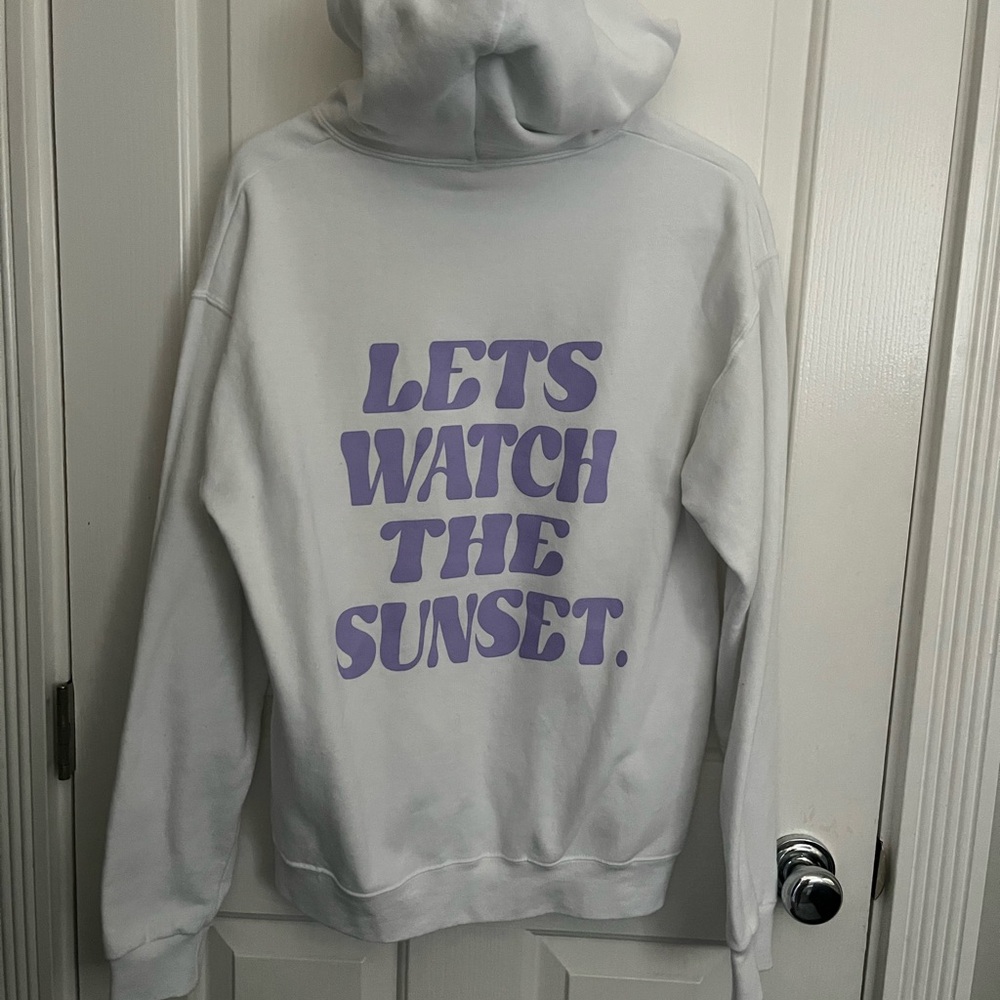 White Hoodie Sweater Lightweight